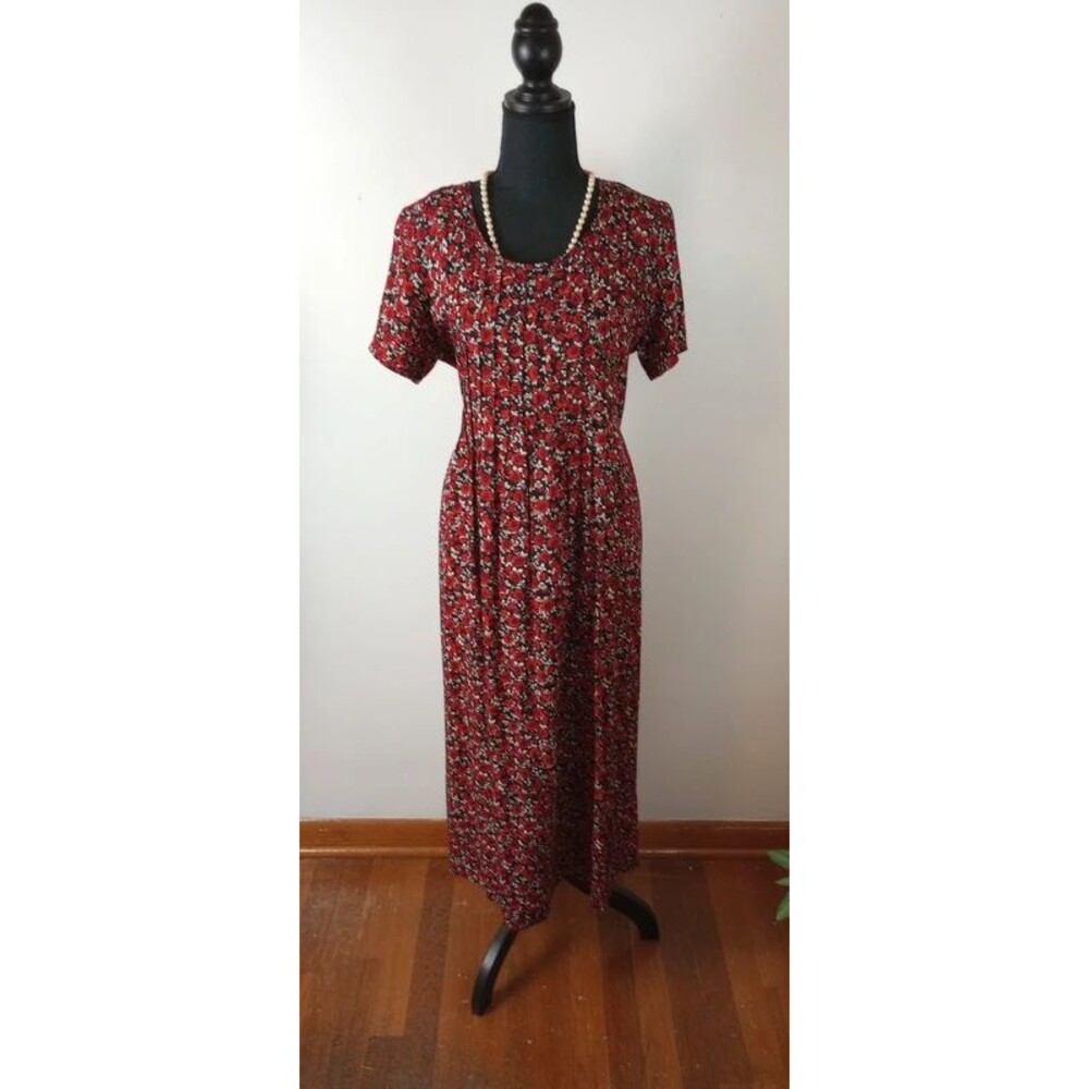 1980s Boho Floral Dress, Cottage Core, Grunge Floral Dress